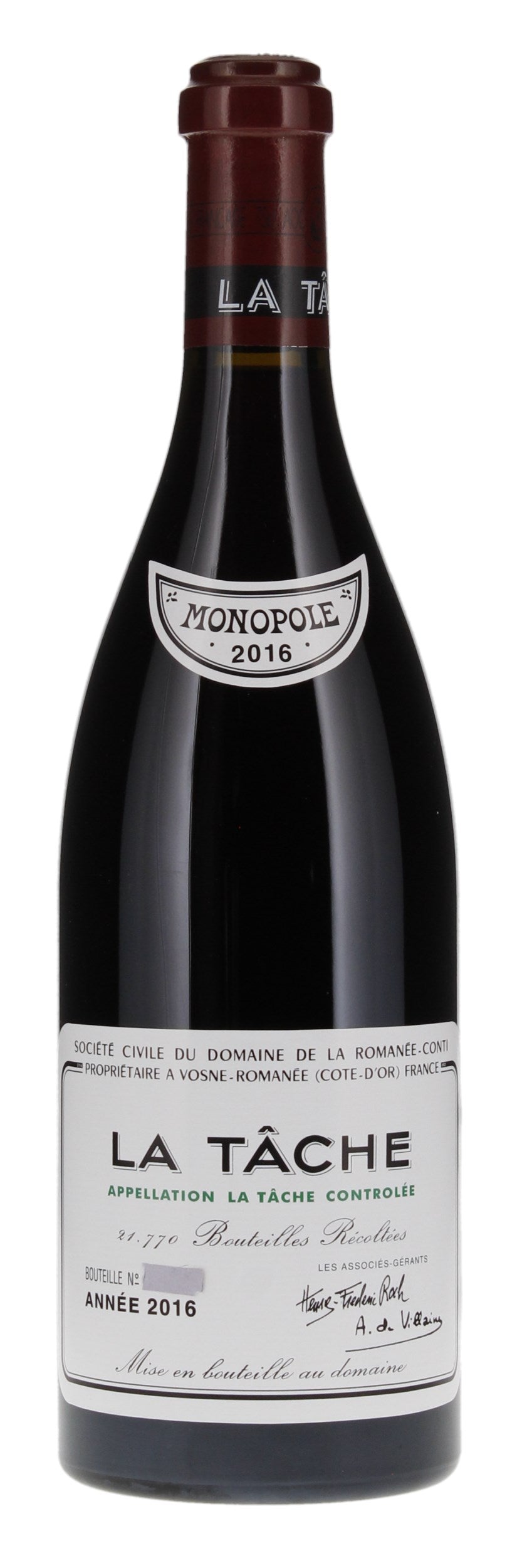 Domaine de la Romanee Conti La Tache Grand Cru 2016 750ml - 1