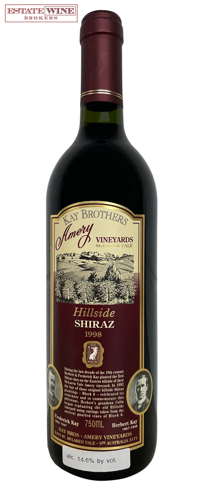 Kay Brothers Amery Vineyards Hilsside McLaren Vale Shiraz 1998 750ml - 1