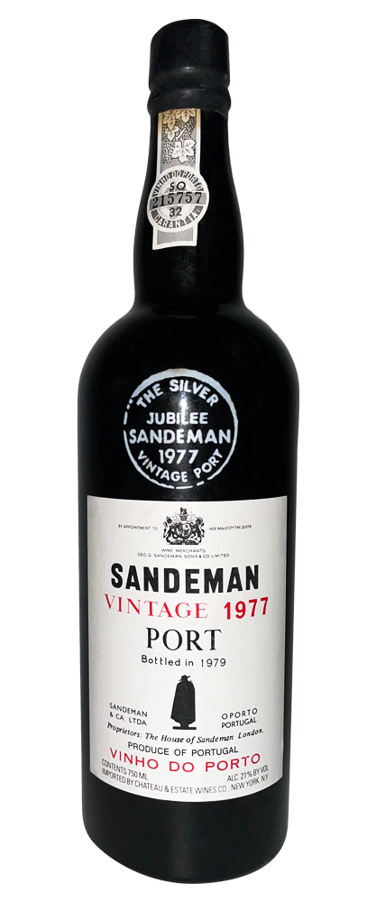 Sandeman Vintage Port 1977 750ml [Stained Label] - 1