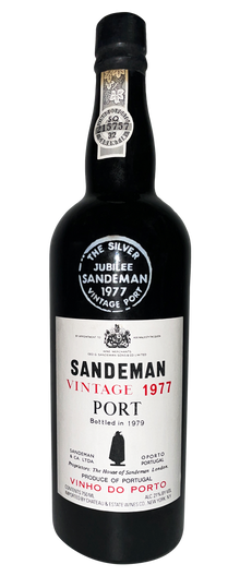 Sandeman Vintage Port 1977 750ml [Stained Label] - 1