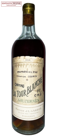 La Tour Blanche Sauternes 1928 750ml [mid shoulder] - 1