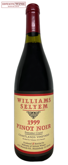 Williams Selyem Pinot Noir Coastlands Vineyard 1999 750ml - 1
