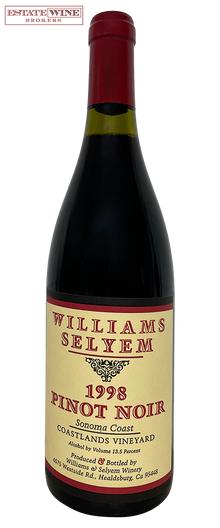 Williams Selyem Pinot Noir Coastlands Vineyard 1998 750ml - 1