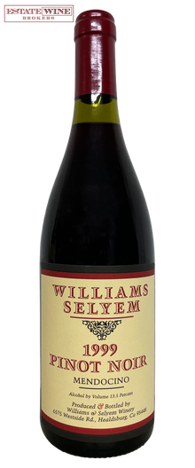 Williams Selyem Pinot Noir Mendocino 1999 750ml - 1