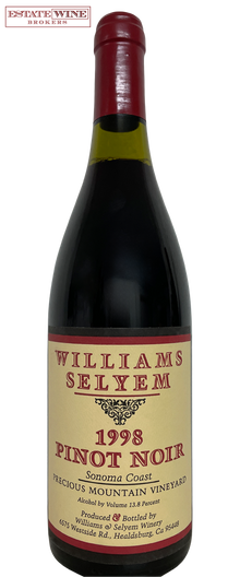 Williams Selyem Pinot Noir Precious Mountain Vineyard 1998 750ml - 1