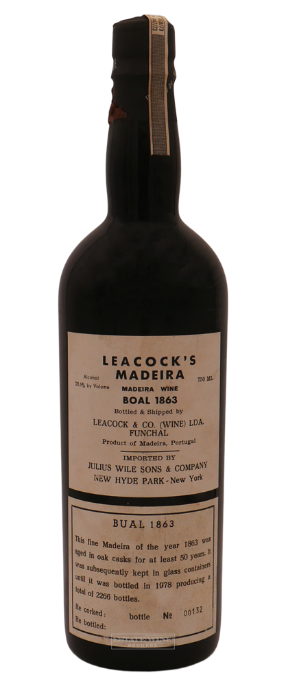 Leacocks Boal 1863 750ml [Bottled 1978] - 1