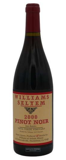 Williams Selyem Pinot Noir Vista Verde Vineyard San Benito 2000 750ml - 1