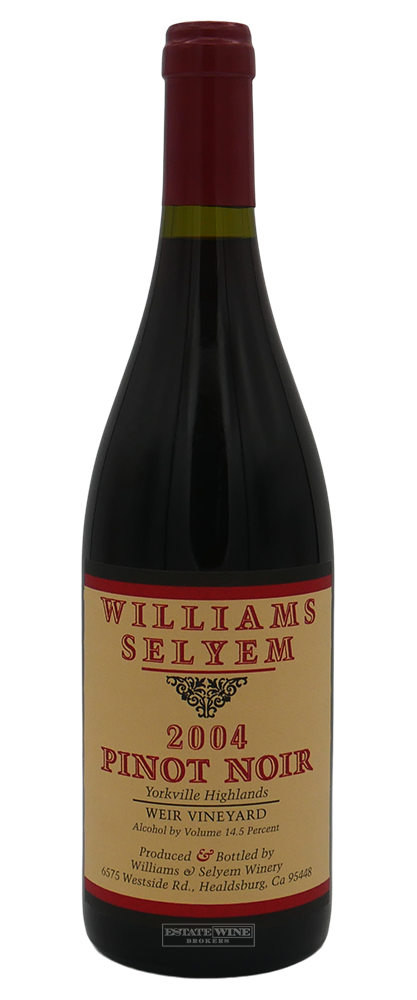 Williams Selyem Weir Vineyard Yorkville Highlands 2004 750ml - 1