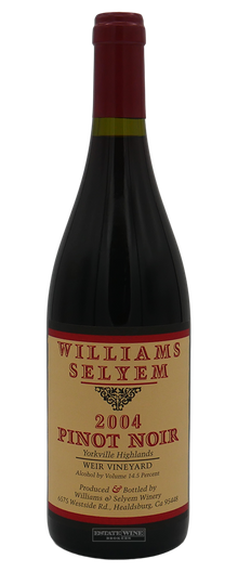 Williams Selyem Weir Vineyard Yorkville Highlands 2004 750ml - 1