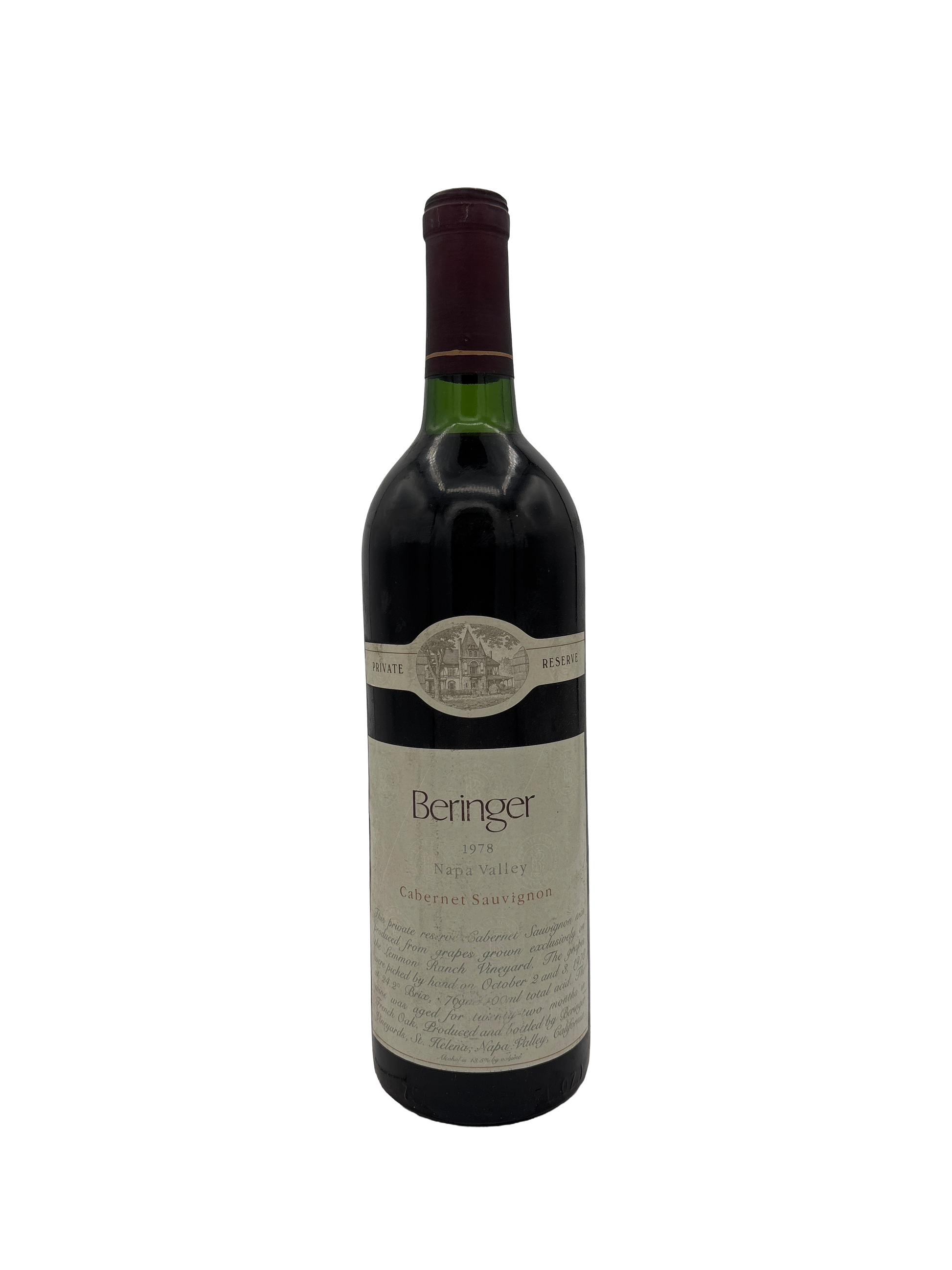 Beringer Cabernet Sauvignon Private Reserve 1978 750ml - 1