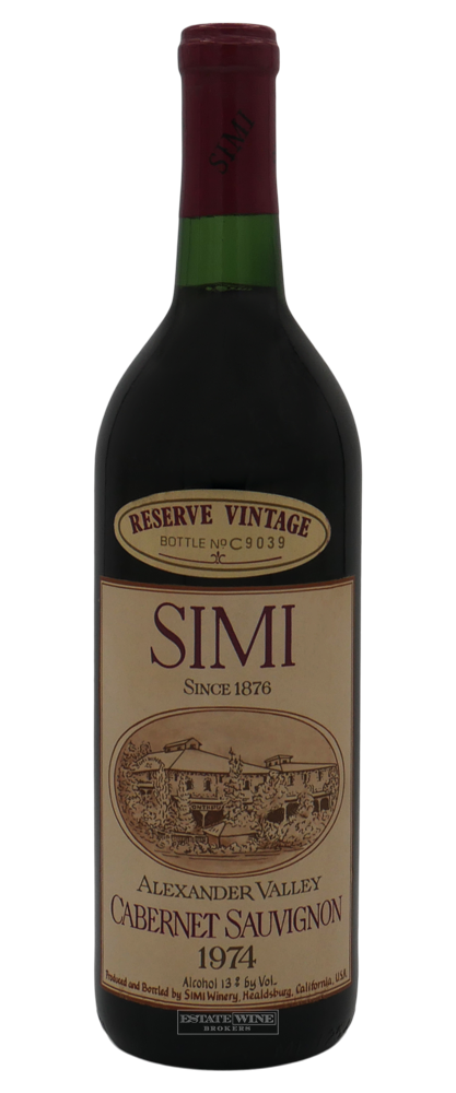 Simi Cabernet Sauvignon Reserve Alexander Valley 1974 750ml - 1