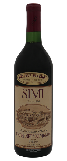Simi Cabernet Sauvignon Reserve Alexander Valley 1974 750ml - 1