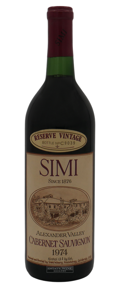 Simi Cabernet Sauvignon Reserve Alexander Valley 1974 750ml - 1