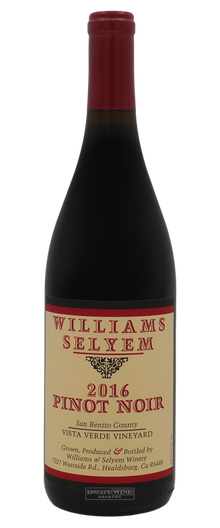 Williams Selyem Pinot Noir Vista Verde Vineyard San Benito 2016 750ml - 1