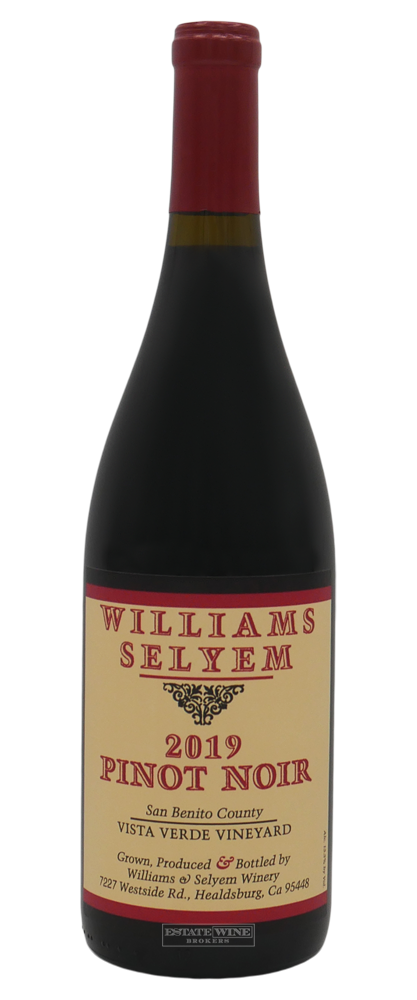 Williams Selyem Pinot Noir Vista Verde Vineyard San Benito County 2019 750ml - 1