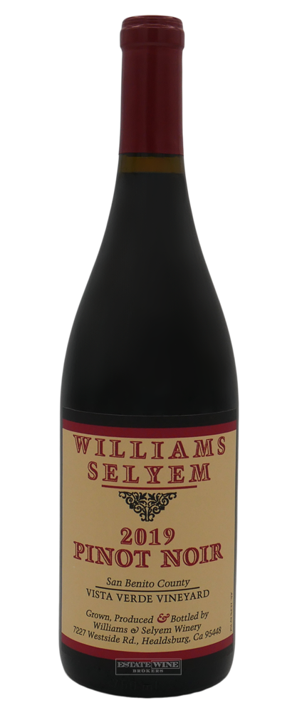 Williams Selyem Pinot Noir Vista Verde Vineyard San Benito County 2019 750ml - 2