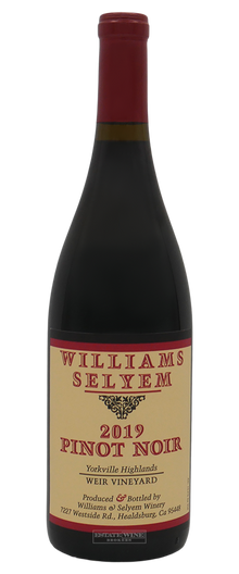 Williams Selyem Pinot Noir Weir Vineyard Yorkville Highlands 2019 750ml - 1