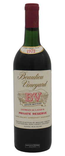 Beaulieu Vineyard Cabernet Sauvignon Georges De Latour Private Reserve Napa Valley 1973 750ml - 1
