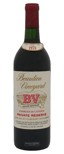 Beaulieu Vineyard Georges de Latour Private Reserve Cabernet Sauvignon 1978 750ml [Label Damage] - 1