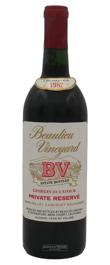 Beaulieu Vineyard Cabernet Sauvignon Georges De Latour Private Reserve Napa Valley 1982 750ml - 2