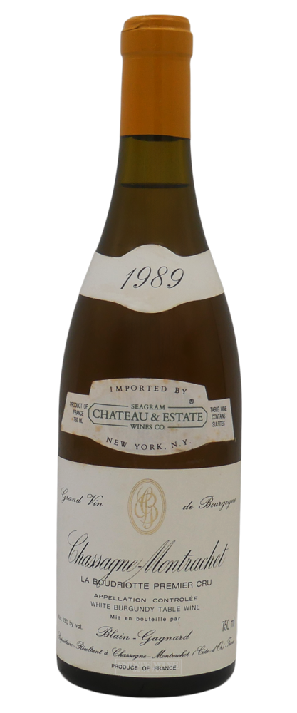 Blain Gagnard Chassagne Montrachet La Boudriotte 1er Cru 1989 750ml [Signs of Past Seepage] - 1