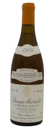 Blain Gagnard Chassagne Montrachet La Boudriotte 1er Cru 1989 750ml [Signs of Past Seepage] - 1