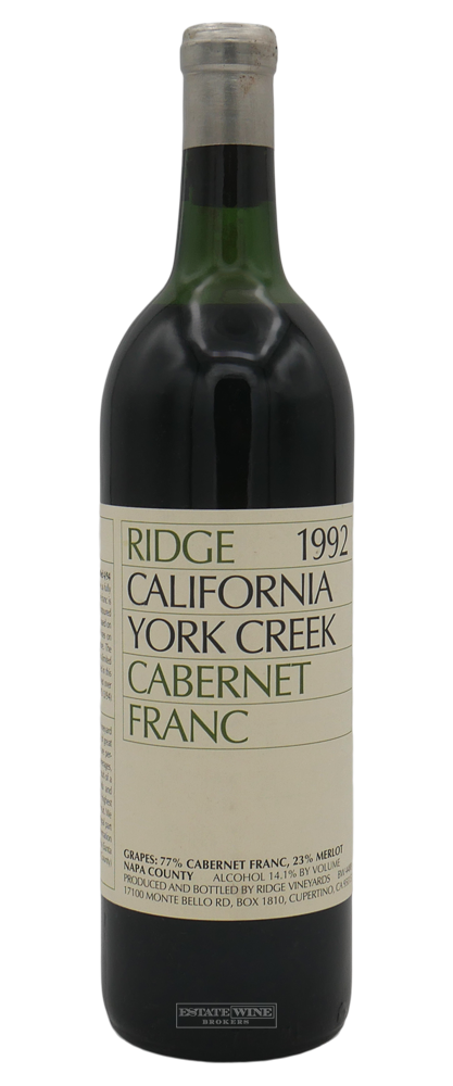 Ridge Cabernet Franc York Creek Vineyards Napa County 1992 750ml - 3
