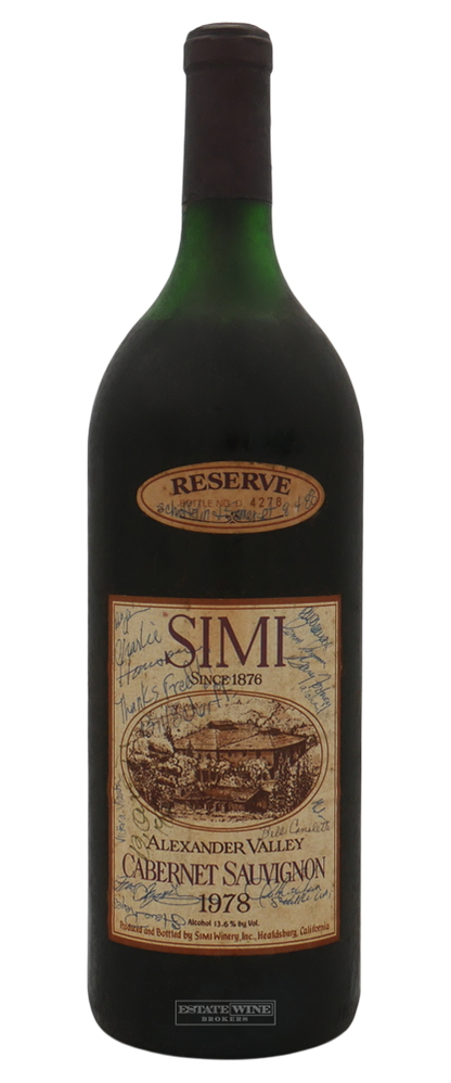 Simi Cabernet Sauvignon Reserve Alexander Valley 1978 1500ml [writing on label] - 1