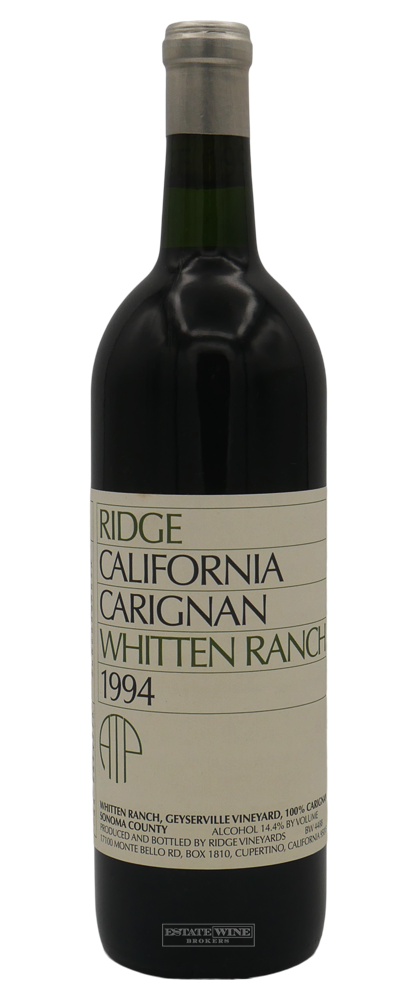 Ridge Carignane Whitten Ranch Sonoma County 1994 750ml - 1