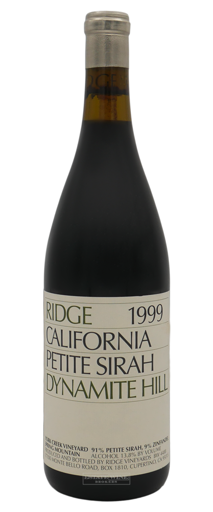 Ridge Petite Sirah Dynamite Hill York Creek Vineyards Napa Valley 1999 750ml - 2