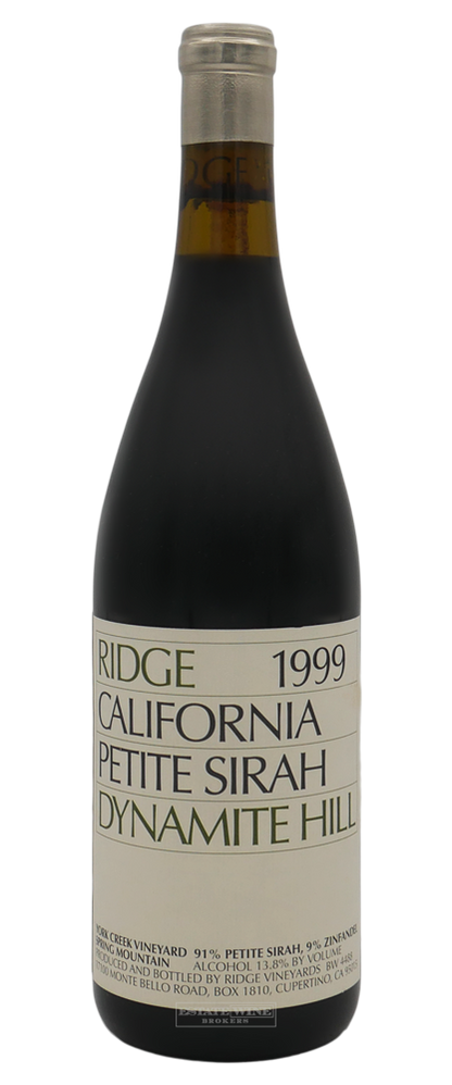 Ridge Petite Sirah Dynamite Hill York Creek Vineyards Napa Valley 1999 750ml - 1
