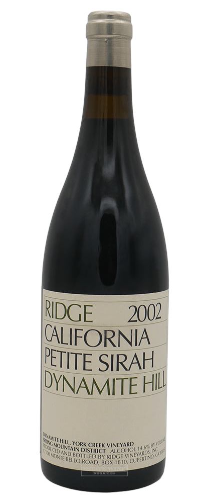 Ridge Petite Sirah Dynamite Hill York Creek Vineyards Napa Valley 2002 750ml - 1