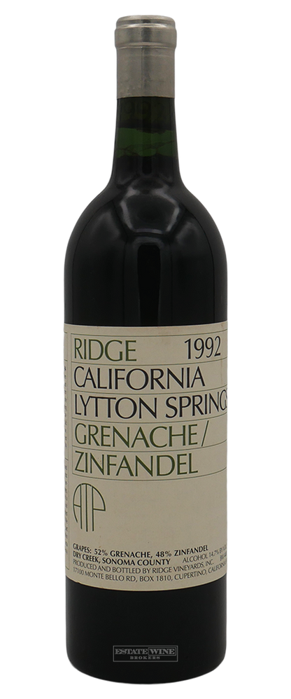 Ridge Grenache Zinfandel Lytton Springs ATP Dry Creek Vally 1992 750ml - 3