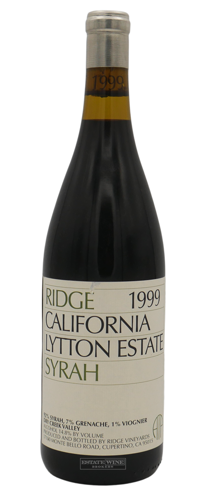 Ridge Syrah Lytton ATP Estate Dry Creek Valley 1999 750ml - 2