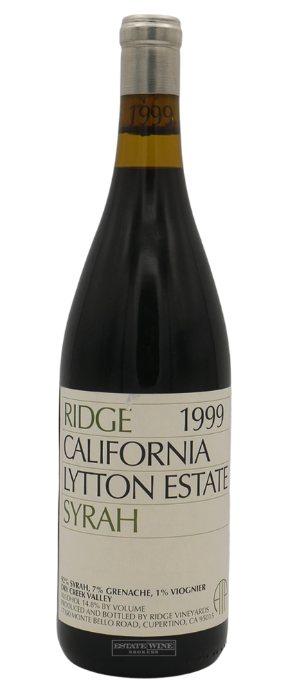 Ridge Syrah Lytton ATP Estate Dry Creek Valley 1999 750ml - 3