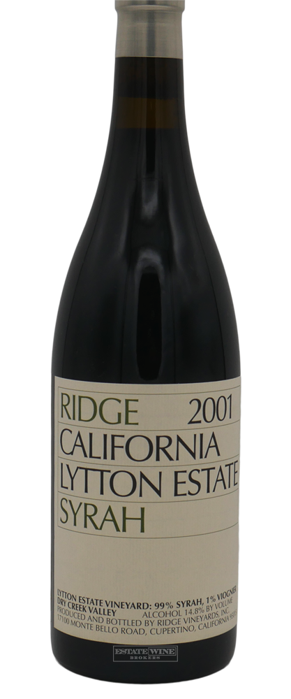 Ridge Syrah Lytton Estate Dry Creek Valley 2001 750ml - 3