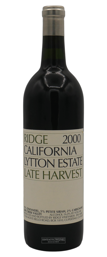 Ridge Zinfandel Late Harvest Lytton Estate Dry Creek Valley 2000 750ml - 3