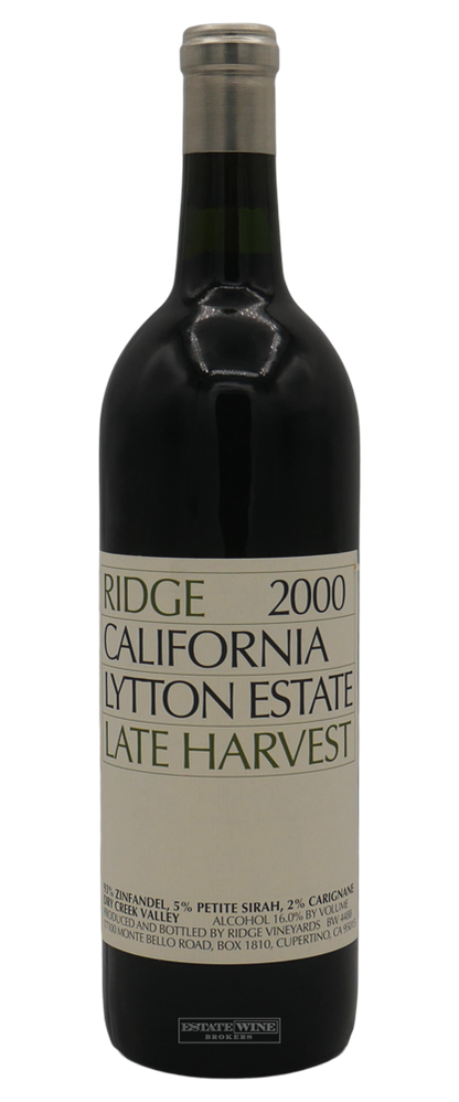Ridge Zinfandel Late Harvest Lytton Estate Dry Creek Valley 2000 750ml - 2