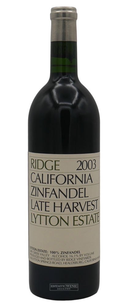 Ridge Zinfandel Late Harvest Lytton Estate Dry Creek Valley 2003 750ml - 2