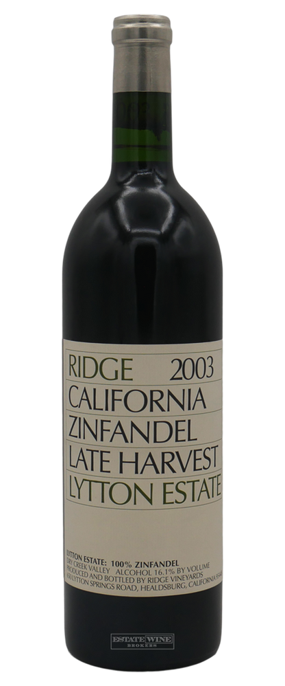 Ridge Zinfandel Late Harvest Lytton Estate Dry Creek Valley 2003 750ml - 2
