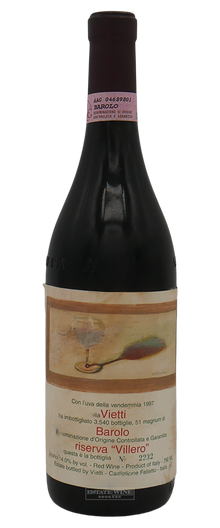 Vietti Barolo Riserva Villero Barolo 1997 750ml [TORN AND STAINED LABEL] - 1