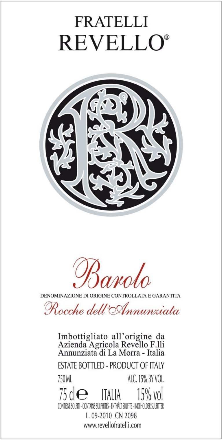 Fratelli Revello Rocche dell'Annunziata Barolo 2010 750ml - 1