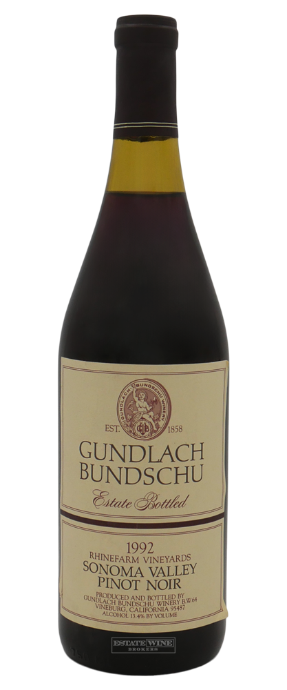 Gundlach Bundschu Pinot Noir Rhinefarm Vineyards Sonoma Valley 1992 750ml - 1