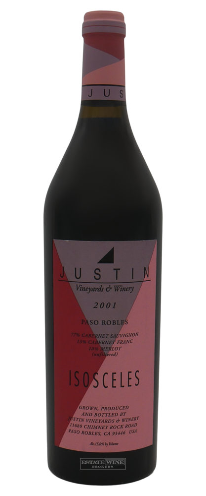 Justin Vineyards Cabernet Sauvignon Isosceles Paso Robles 2001 750ml - 1