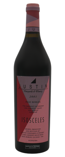 Justin Vineyards Cabernet Sauvignon Isosceles Paso Robles 2001 750ml - 1