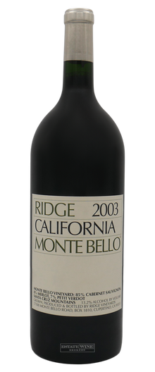 Ridge Vineyards Cabernet Sauvignon Monte Bello Santa Cruz Mountains 2003 1500ml - 1