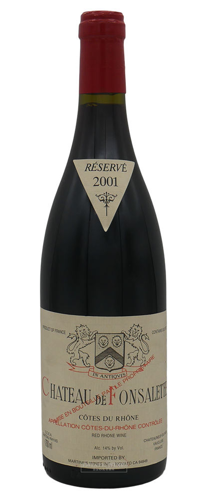 Chateau Rayas Cotes du Rhone Fonsalette Reserve 2001 750ml - 1