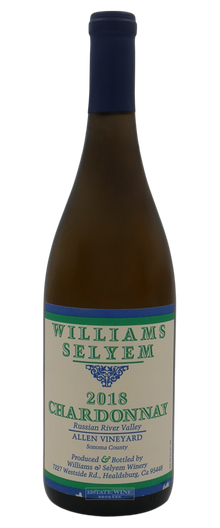 Williams Selyem Chardonnay Allen Vineyard Russian River Valley 2018 750ml - 1