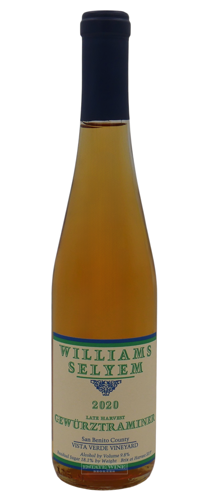 Williams Selyem Gewurtztraminer Late Harvest Vista Verde Vineyard San Benito County 2020 375ml - 1