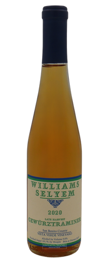 Williams Selyem Gewurtztraminer Late Harvest Vista Verde Vineyard San Benito County 2020 375ml - 1